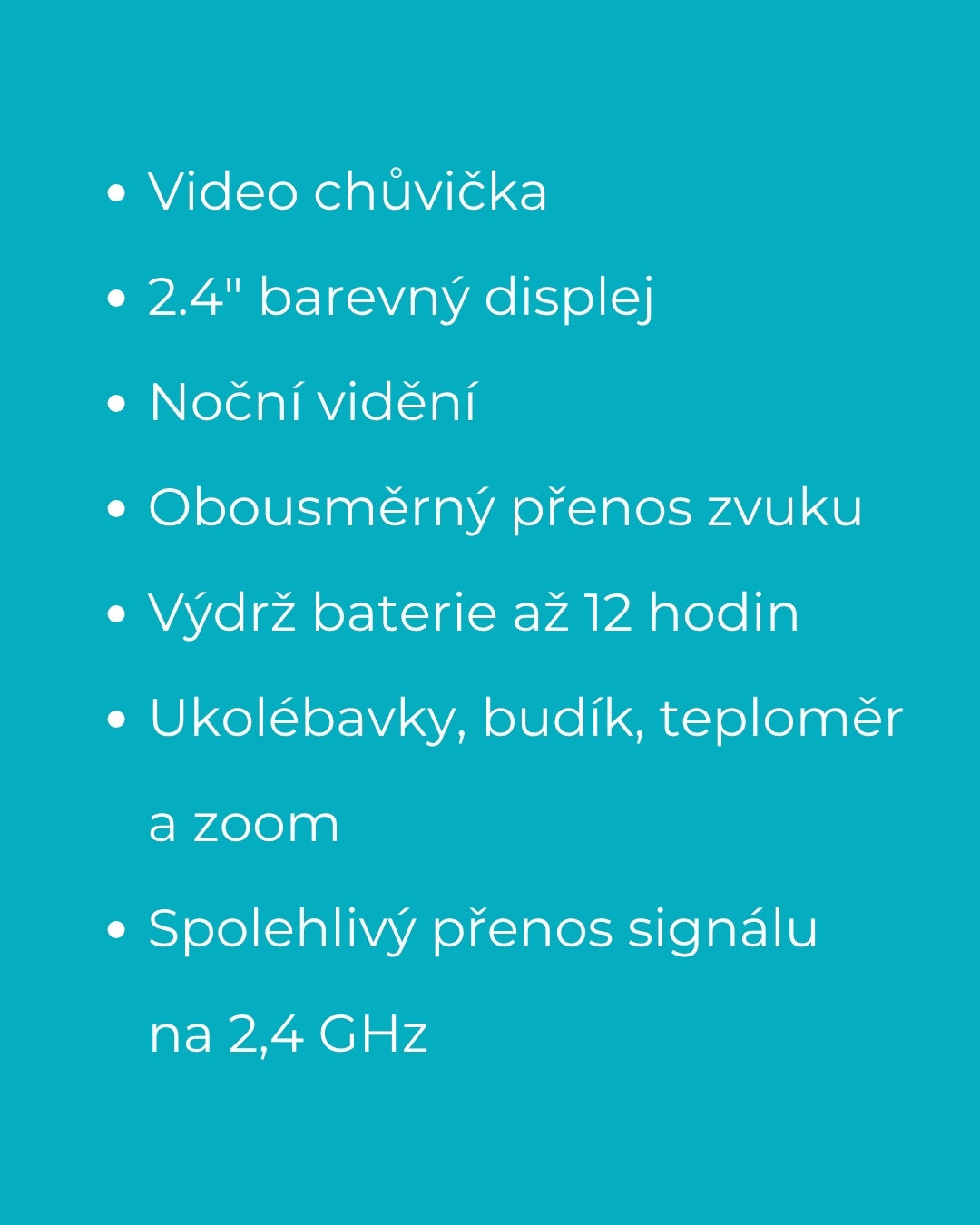 MERICARE SM25 dětská video chůvička 2,4"