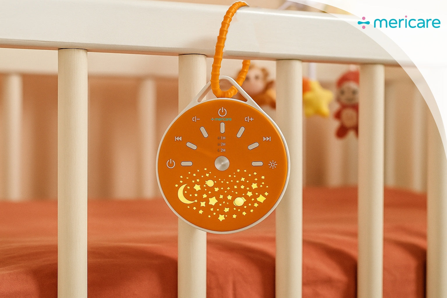 MERICARE K6 přenosný dětský usínáček, bílý šum