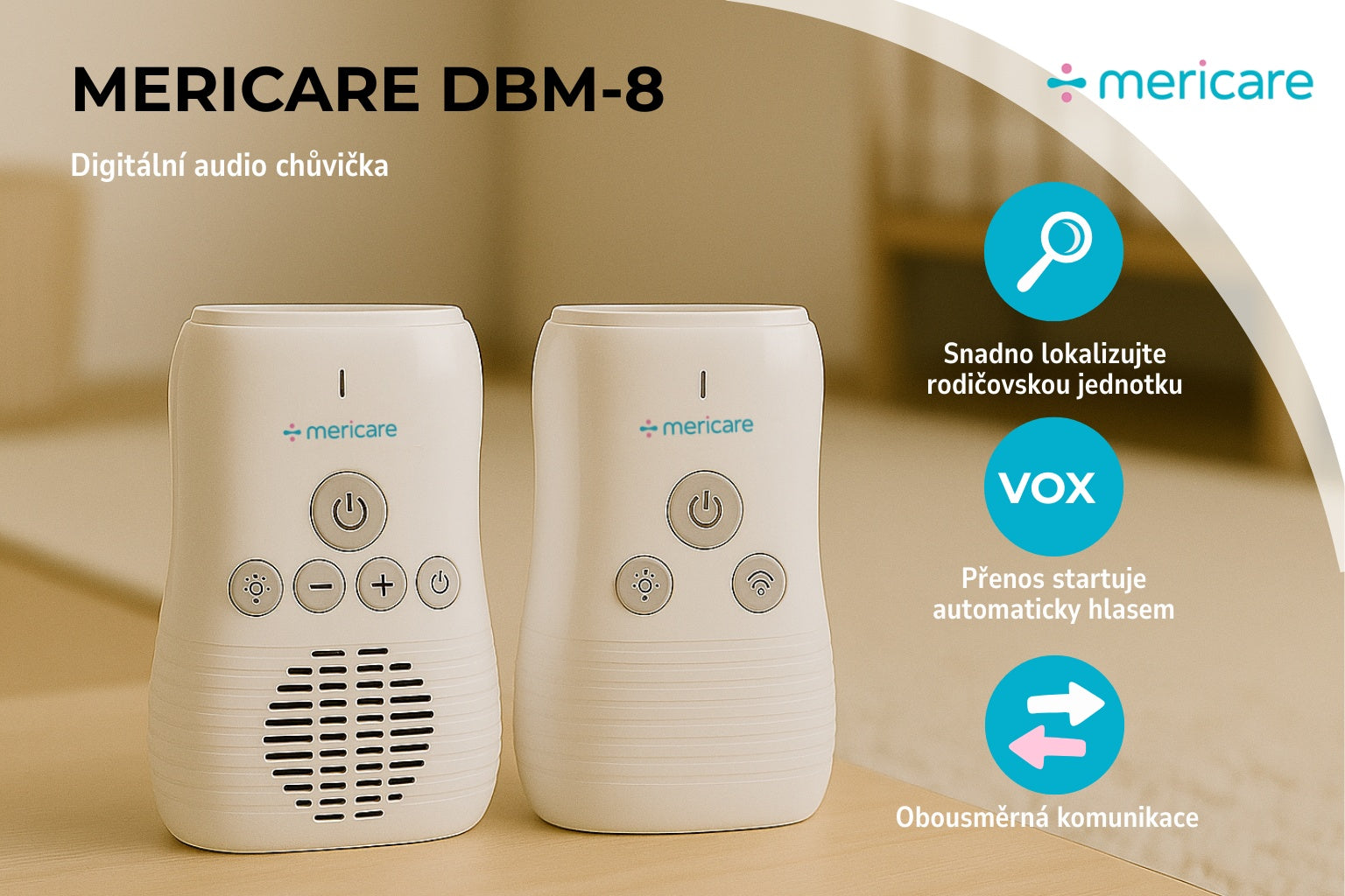 MERICARE DBM-8 digitální audio chůvička