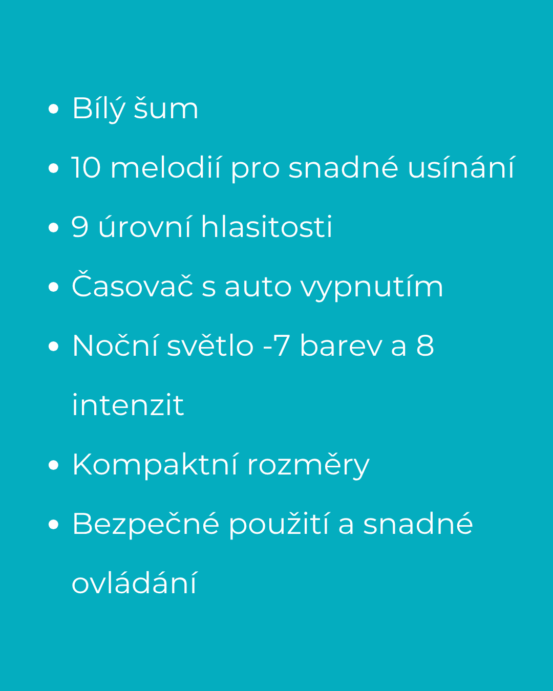 MERICARE K6 přenosný dětský usínáček, bílý šum