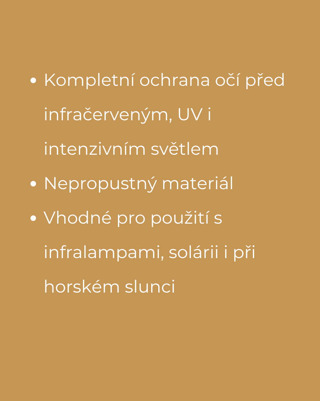 MERICARE ochranné brýle pro infralampy, solária, horské slunce, nepropustné