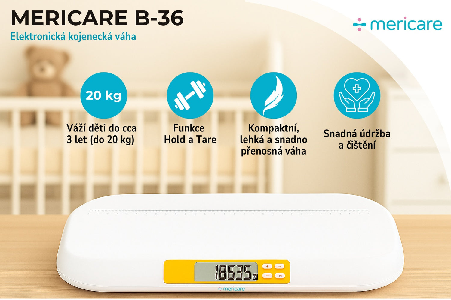 MERICARE B-36 elektronická kojenecká váha