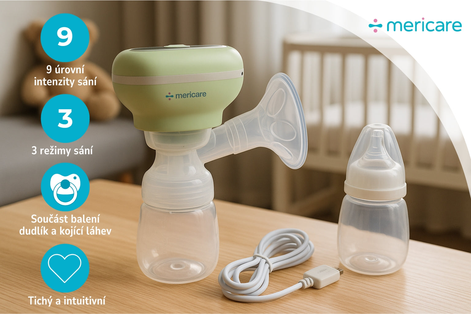 MERICARE RH-289 elektrická odsávačka mateřského mléka
