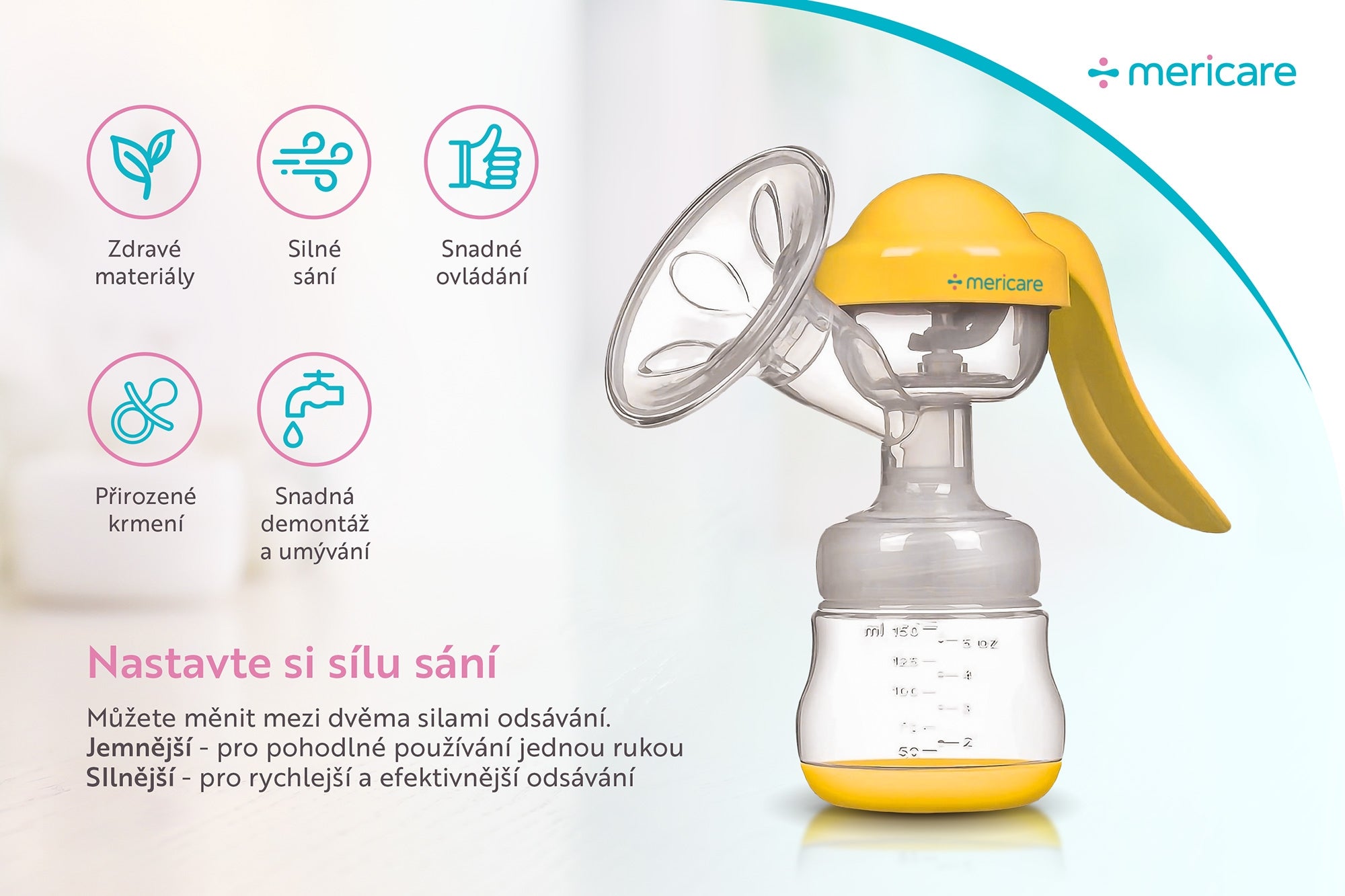 MERICARE RH-208 manuální odsávačka se zásobníkem