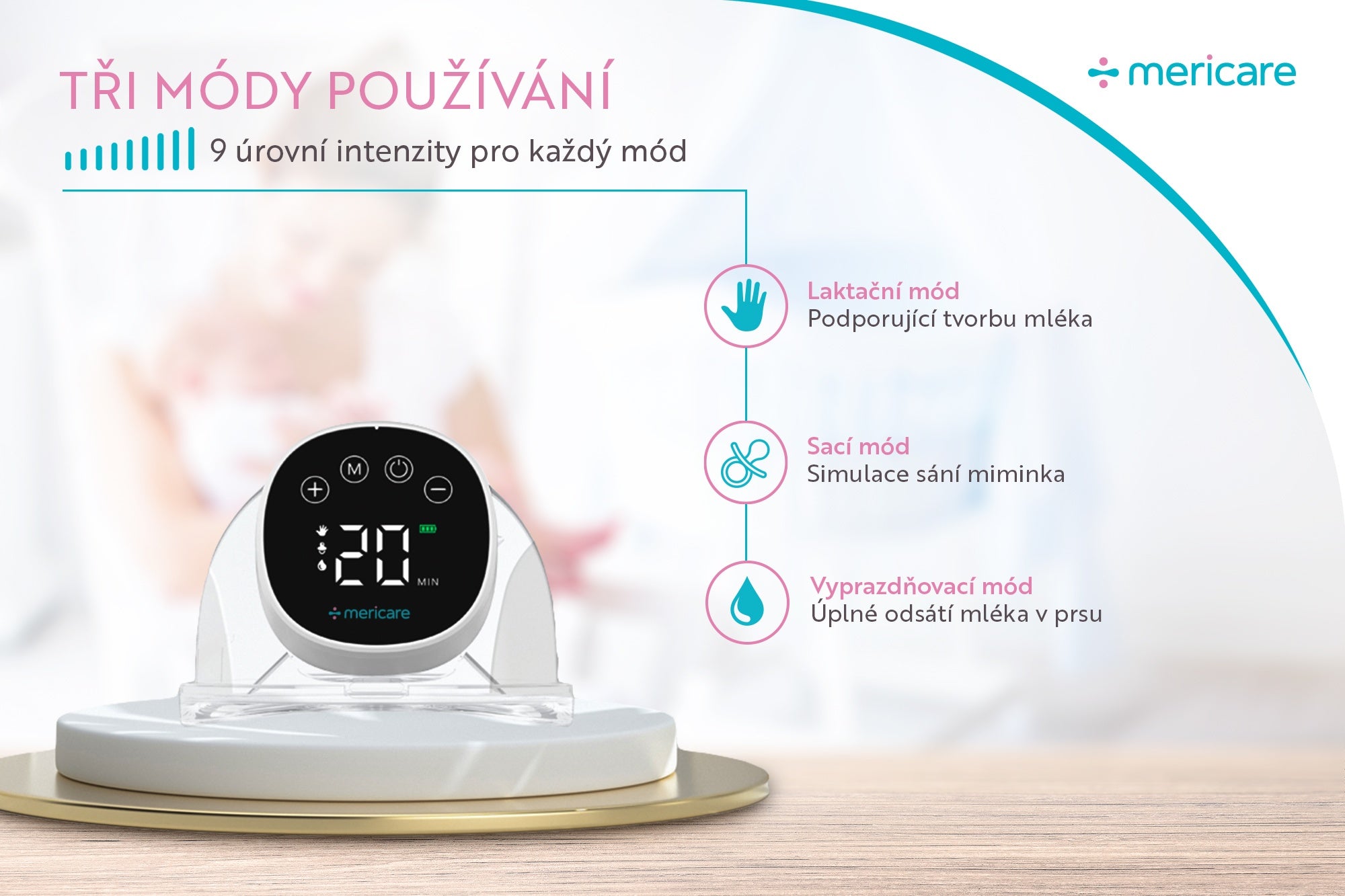 MERICARE MY-376 nositelná elektrická odsávačka mateřského mléka