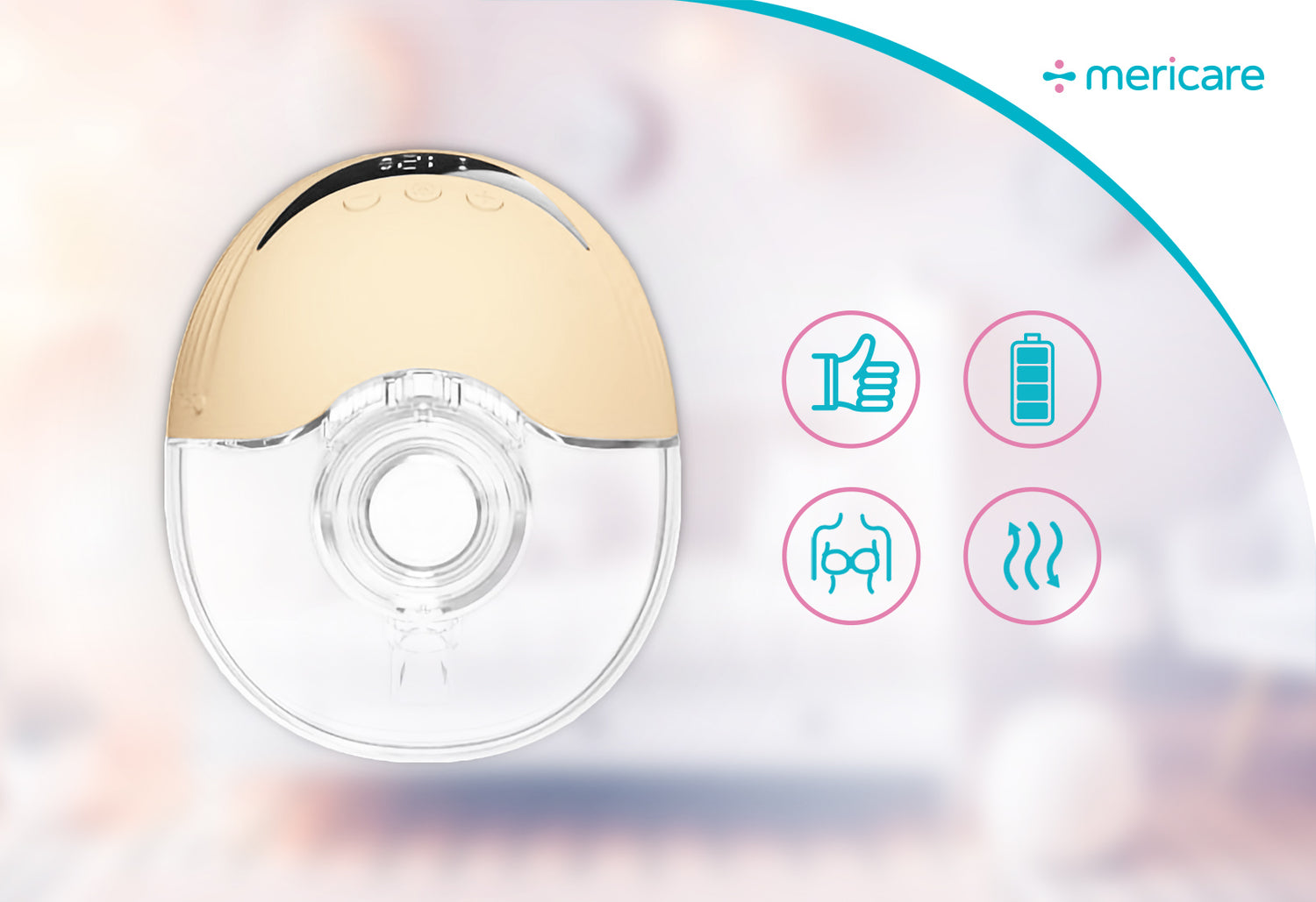 MERICARE MY-375 elektrická odsávačka mateřského mléka Hands-Free