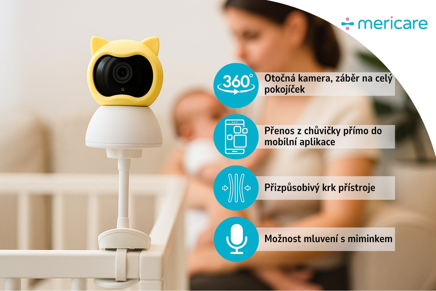 MERICARE Q2 BM Wi-Fi videochůvička