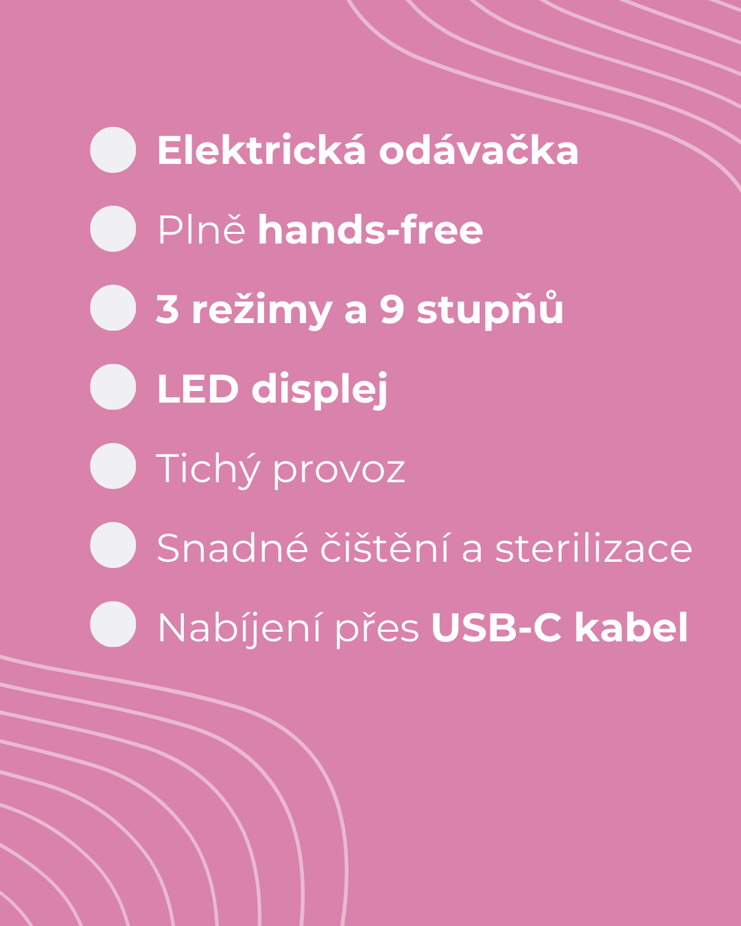MERICARE MY-375 elektrická odsávačka mateřského mléka Hands-Free