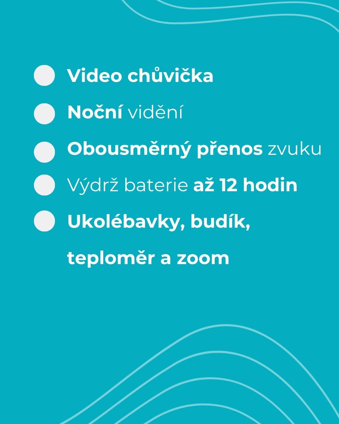 MERICARE SM25 dětská video chůvička 2,4"