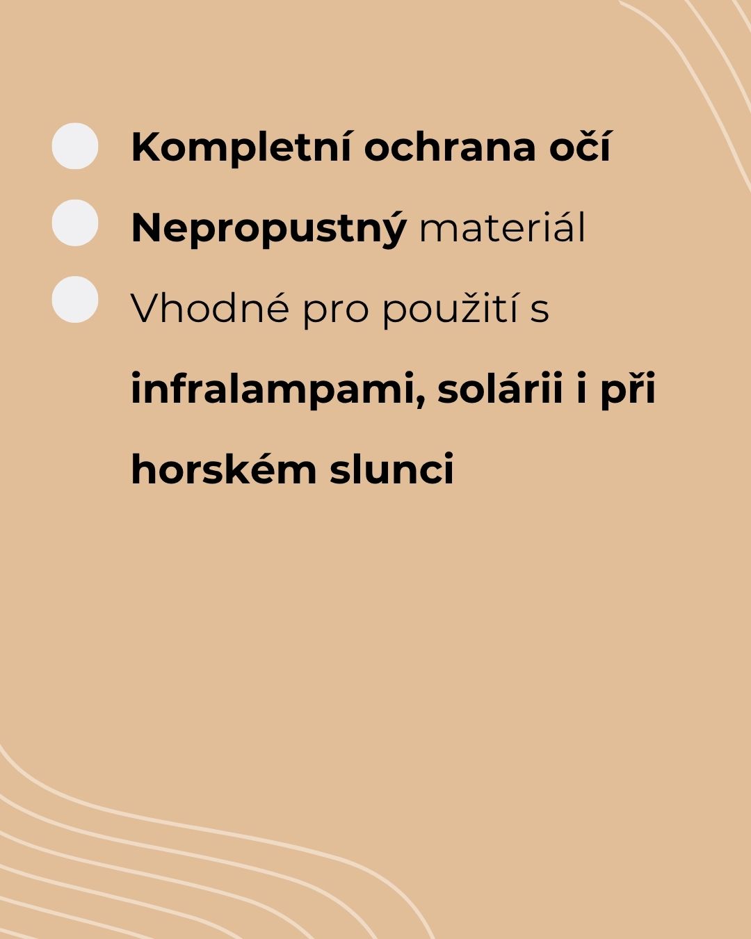 MERICARE ochranné brýle pro infralampy, solária, horské slunce, nepropustné